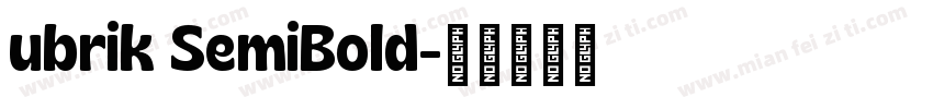 ubrik SemiBold字体转换